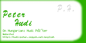 peter hudi business card